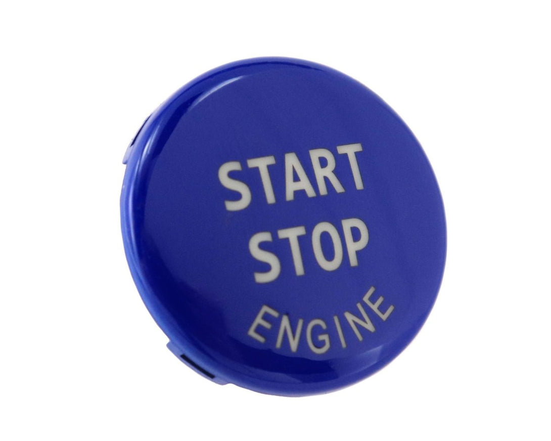 Botão Start Stop Azul Brilhante BMW Série 1/3/5/X1 X3 X6 E82 E87 E90 E91 2004 - 2015 - GTD Car Parts