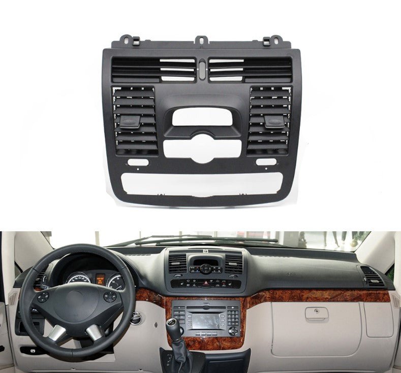 Grelha / Consola Ventilação Central Preta Mercedes - Benz Viano Vito W636 W639 2010 - 2015 Versão 2 - GTD Car Parts