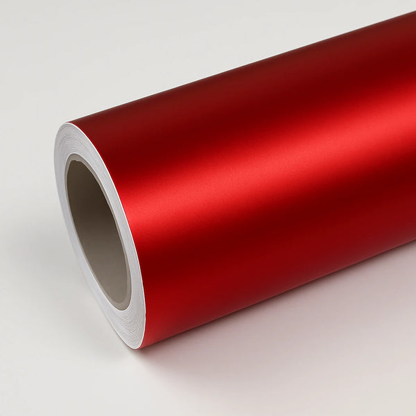 Película Vinil Cromado Mate Vermelho