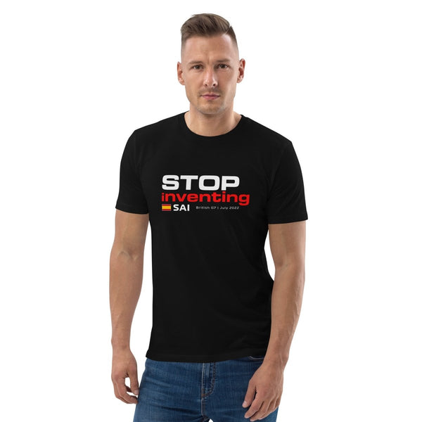 T - shirt Carlos Sainz Formula 1 Stop Inventing Dark - Autocubo