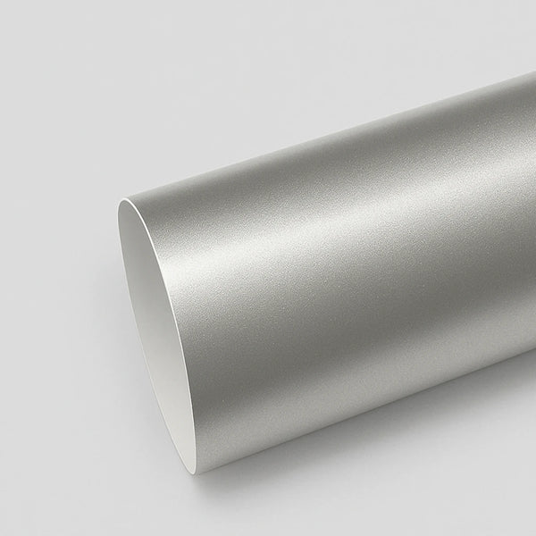 Película Vinil Cromado Mate Cinza Prata